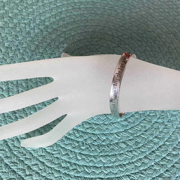 .925 Sterling Silver Cuff Bracelet Engraved with Thoreau Quote - Picture 3 of 3